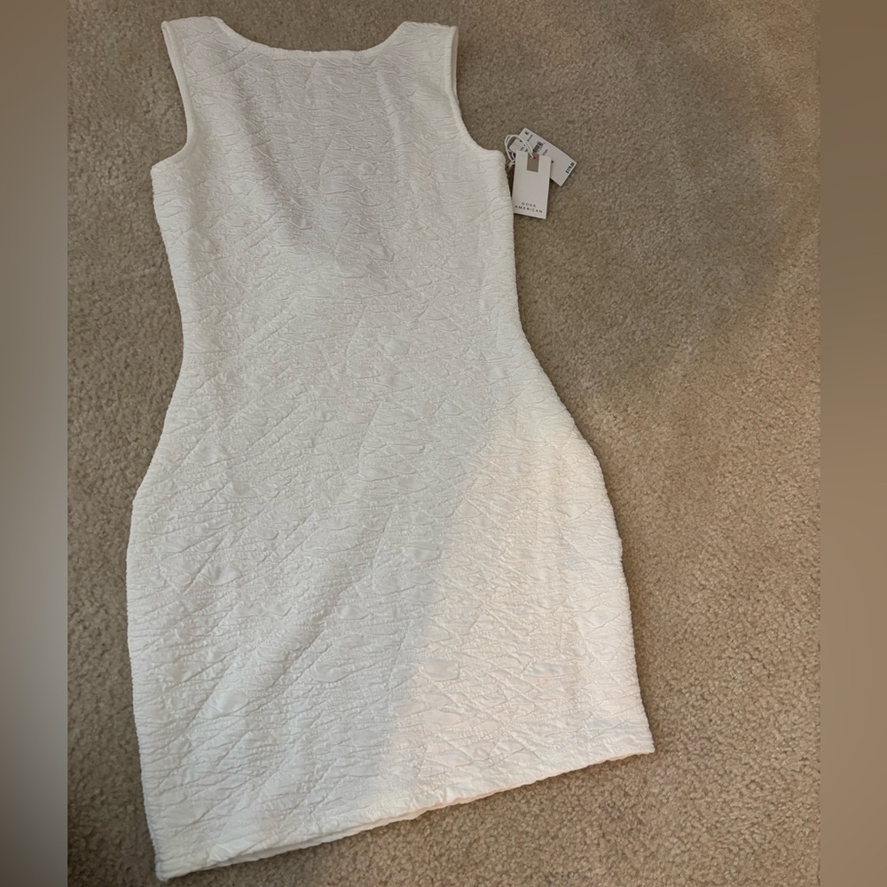 Good American scoop white dress